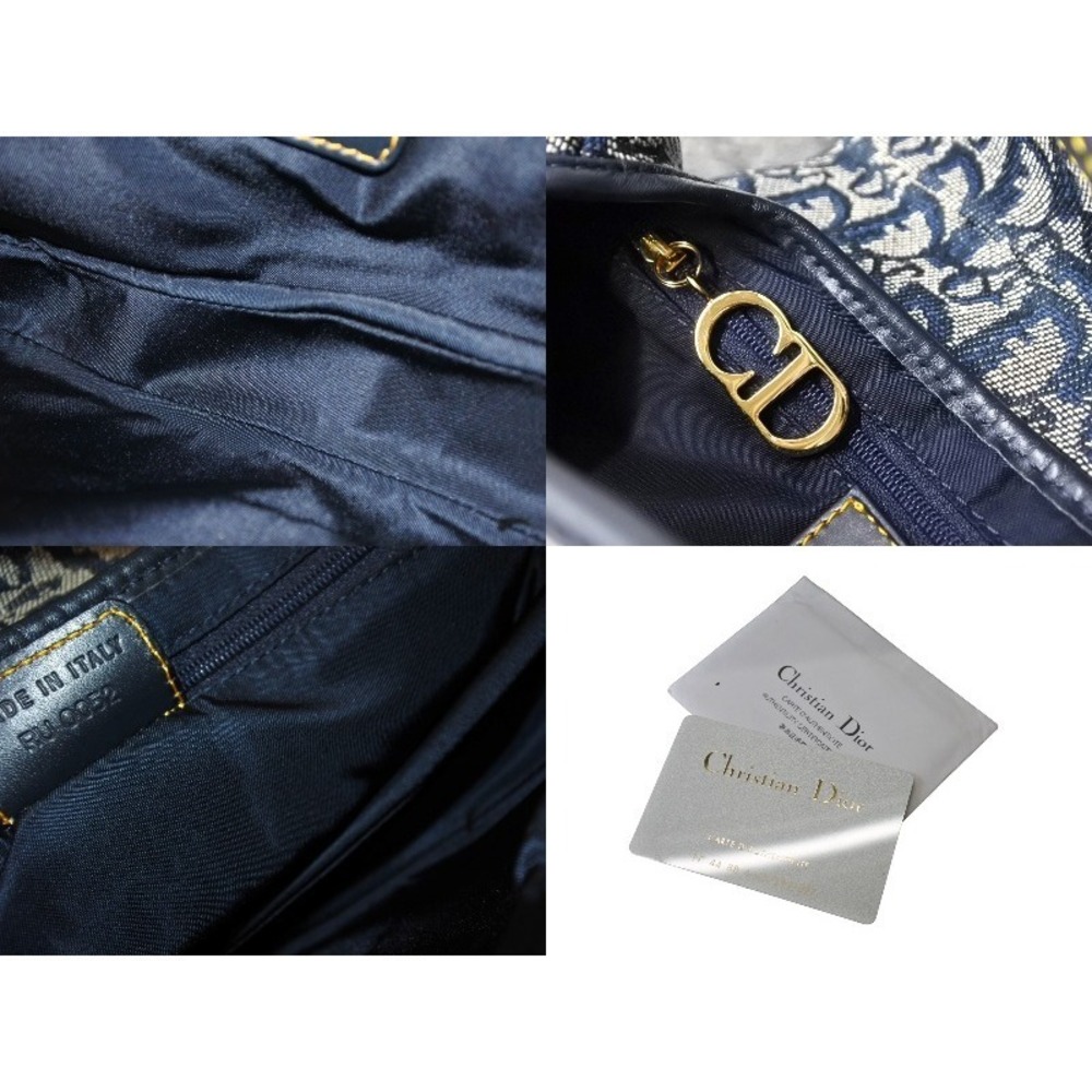 Dior Canvas Blue Navy Saddle Bag Christian Trotter - Picture 10 of 10